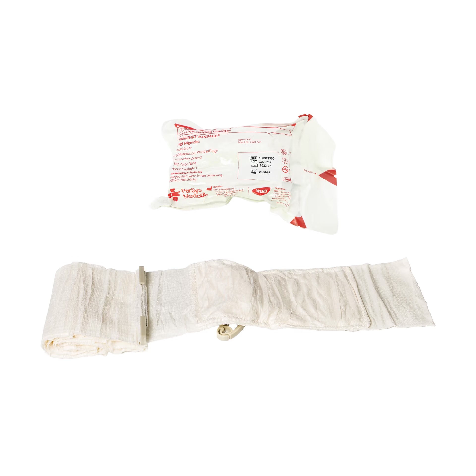 Israeli Bandage / Emergency Bandage - Weiß, 10 cm 